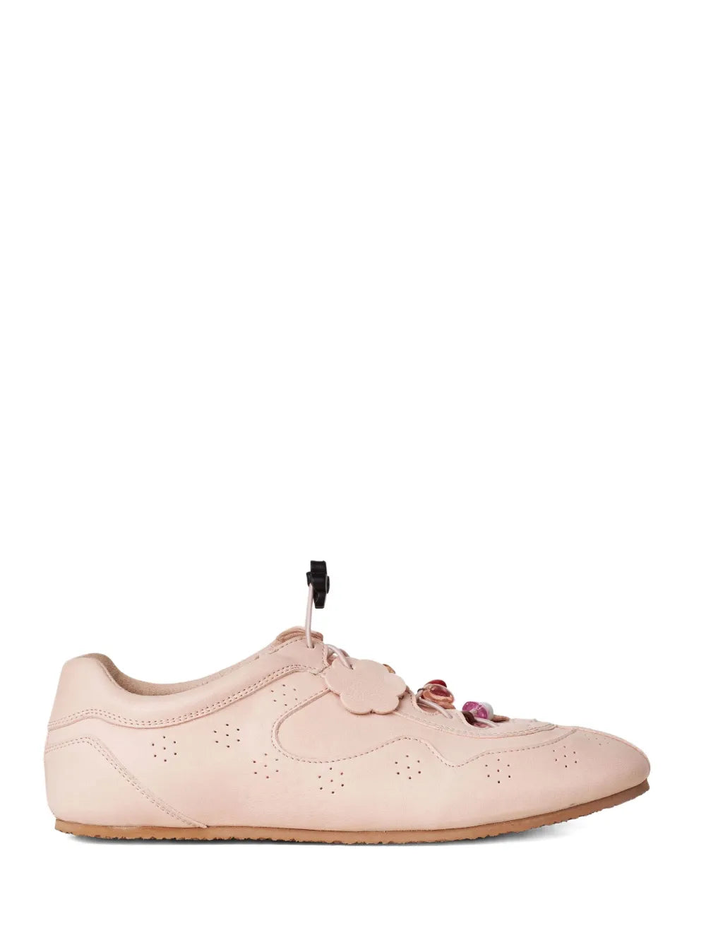 Cecilie Bahnsen  Blaise flower-embellished leather sneakers