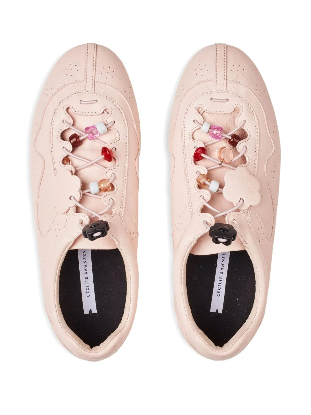 Cecilie Bahnsen  Blaise flower-embellished leather sneakers