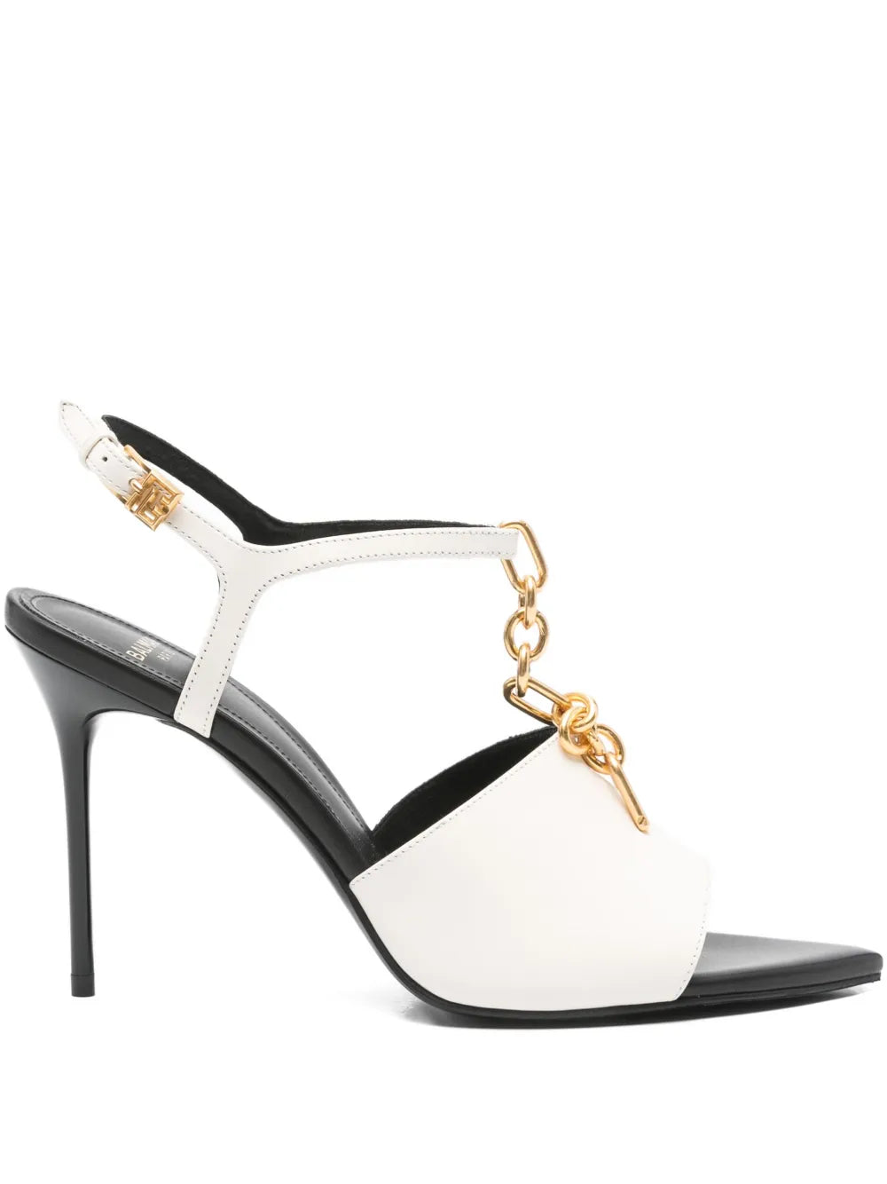 Balmain  95mm chain-embellished pointed-toe sandals