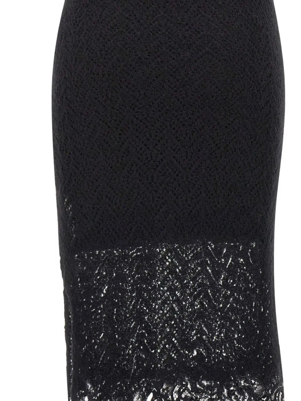 Blumarine textured lace-detailed midi skirt