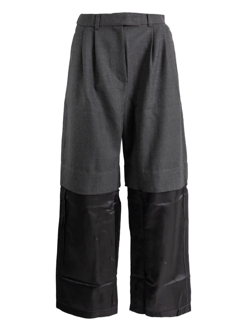 Vaquera  pleated-front panelled trousers