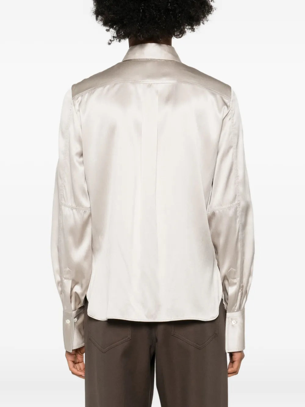 Brunello Cucinelli long-sleeve silk shirt
