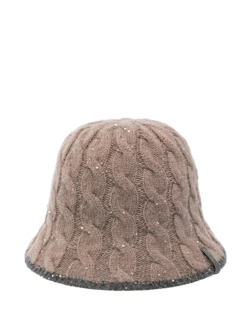 Brunello Cucinelli  cable-knit sequin bucket hat