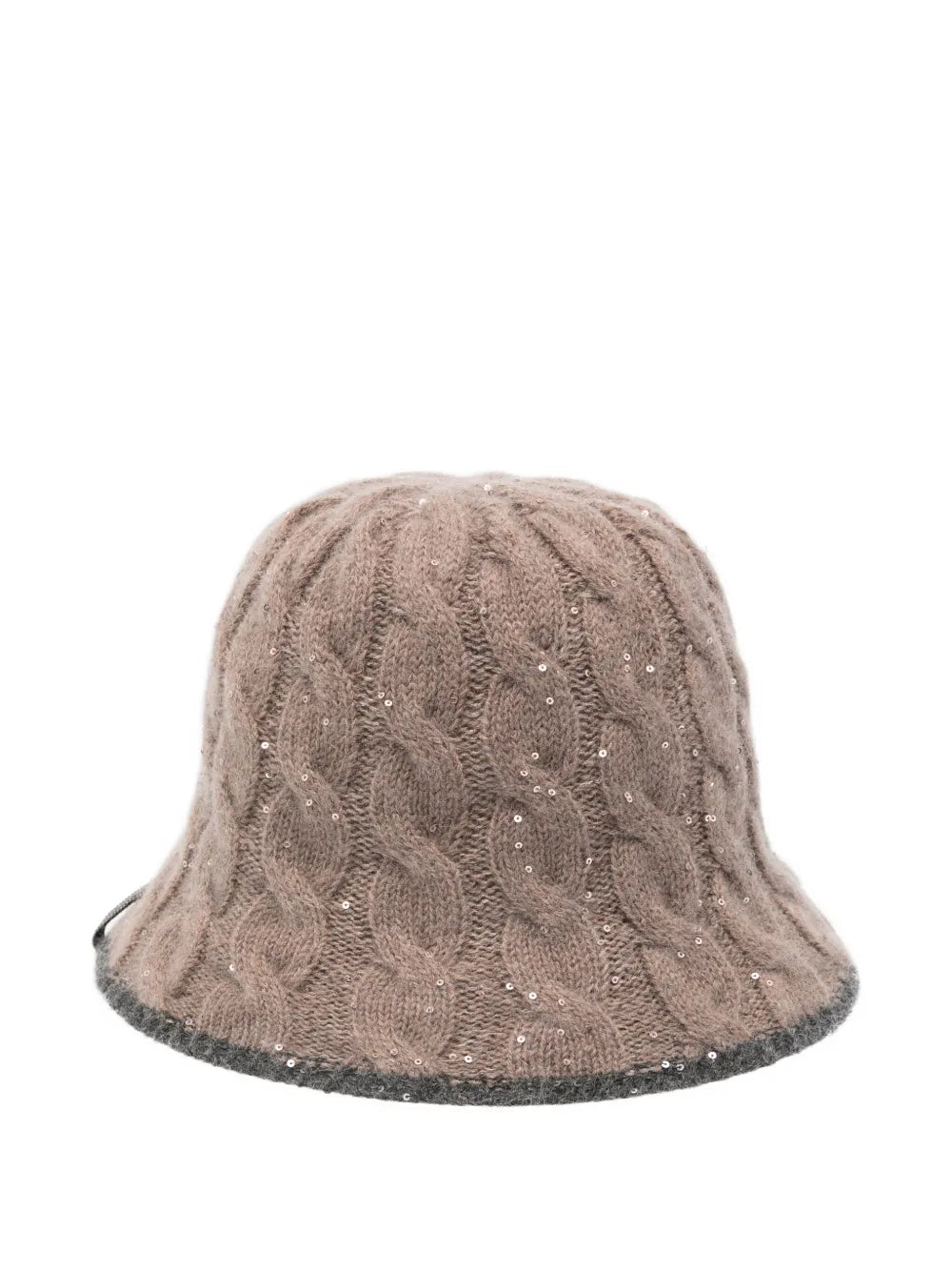Brunello Cucinelli  cable-knit sequin bucket hat