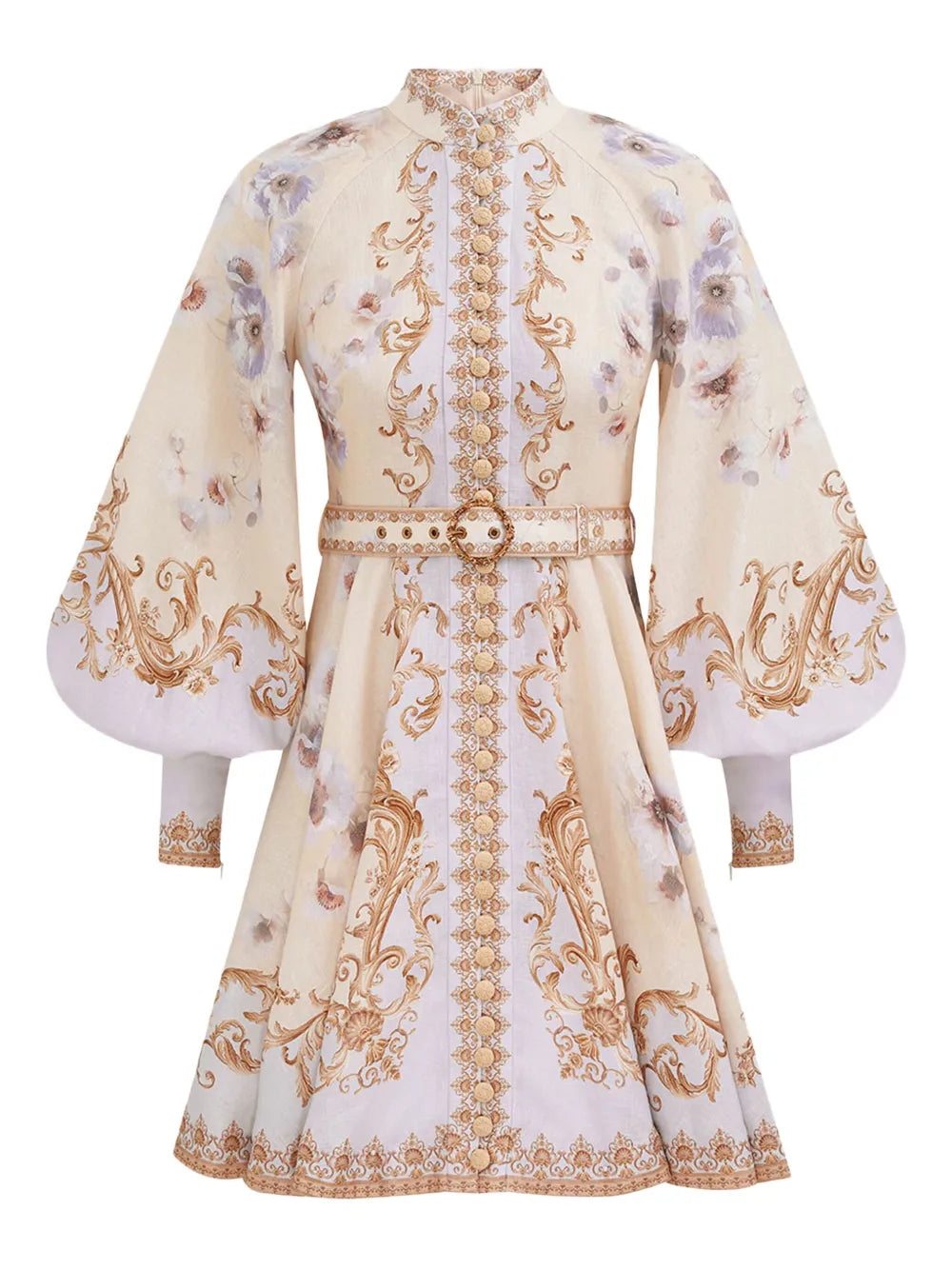 ZIMMERMANN  Hypnotic floral-print puff-sleeve mini dress