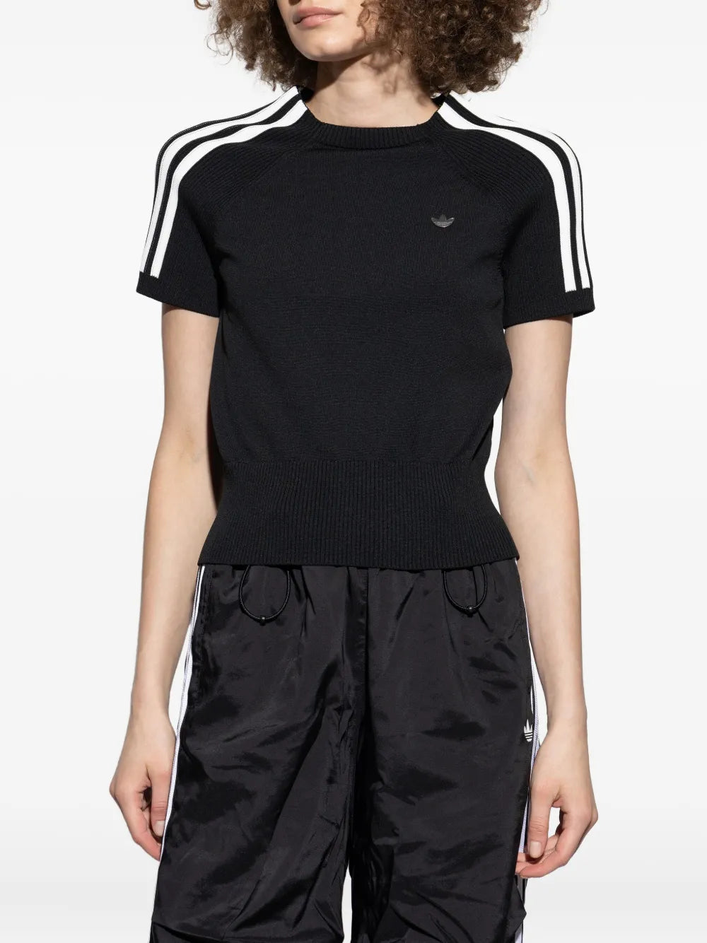 adidas three-stripe ribbed top - Image 3