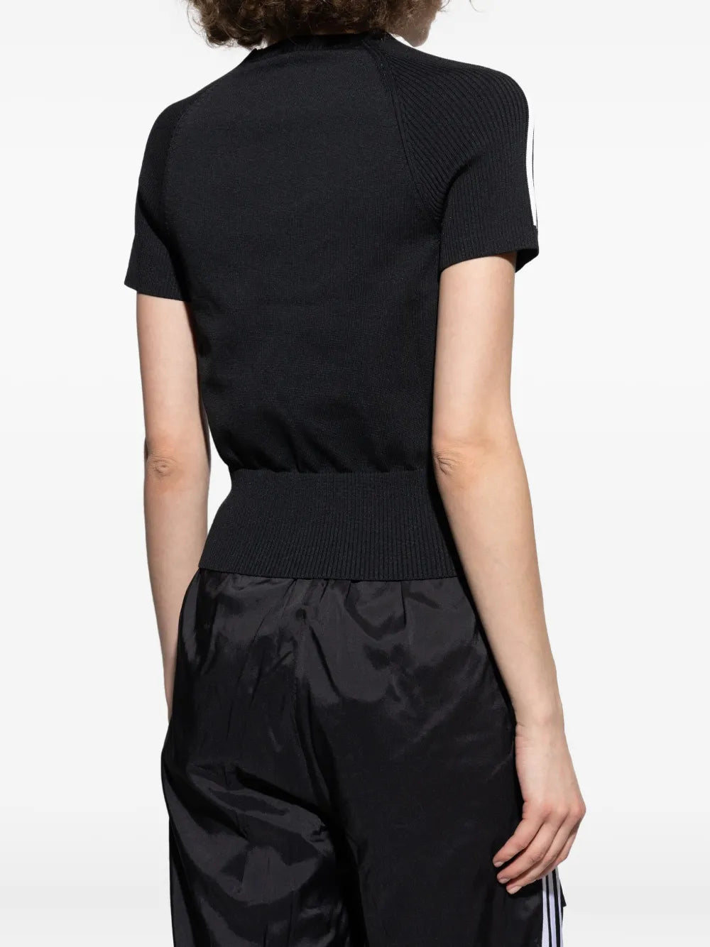 adidas three-stripe ribbed top - Image 4