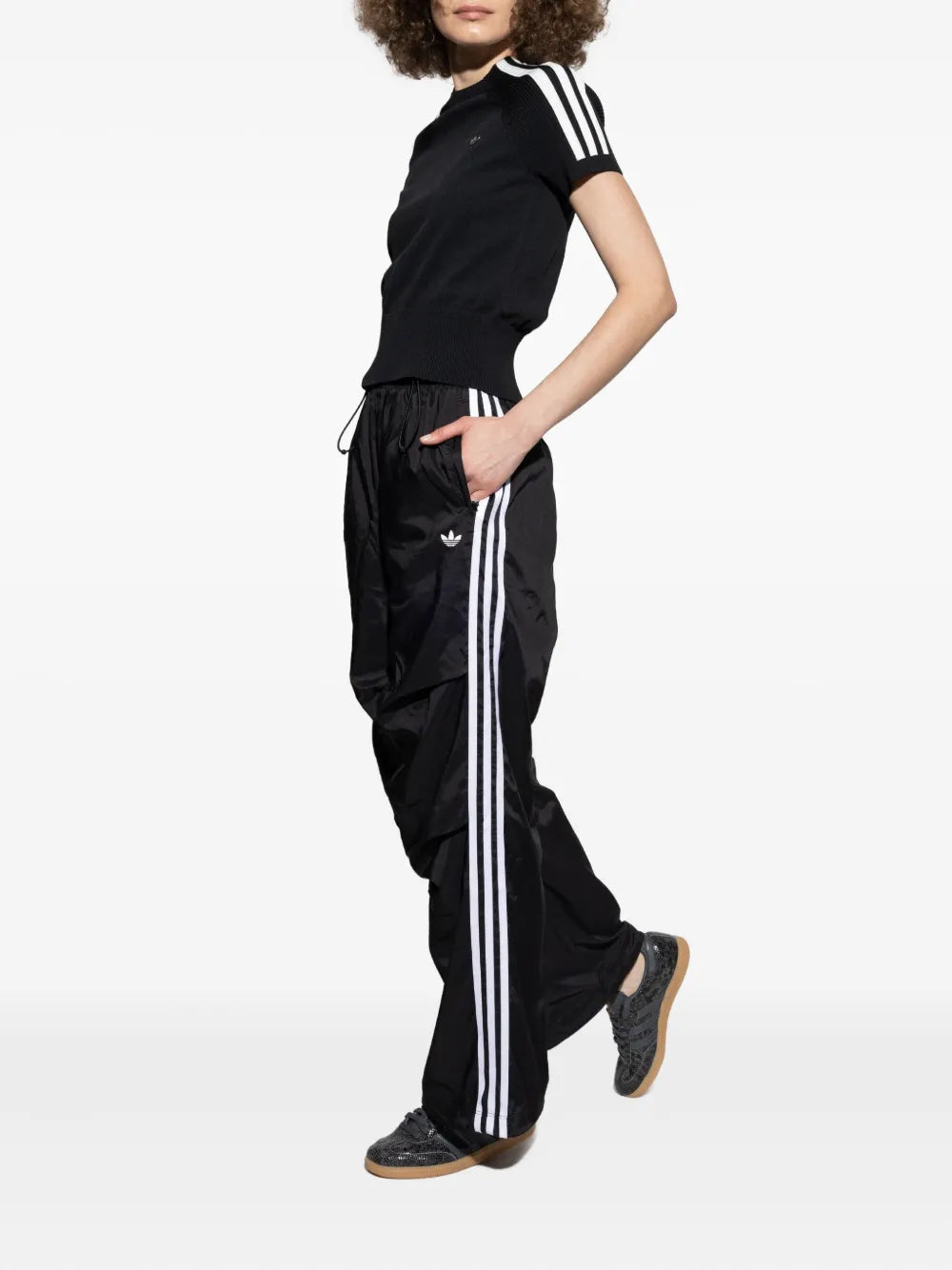 adidas three-stripe ribbed top - Image 2