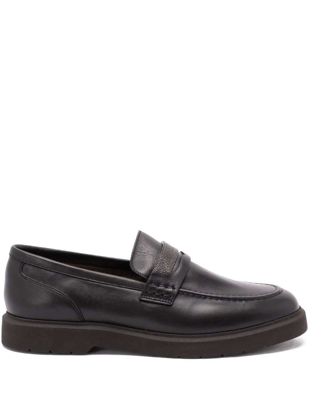 Brunello Cucinelli  chain-detail leather loafers