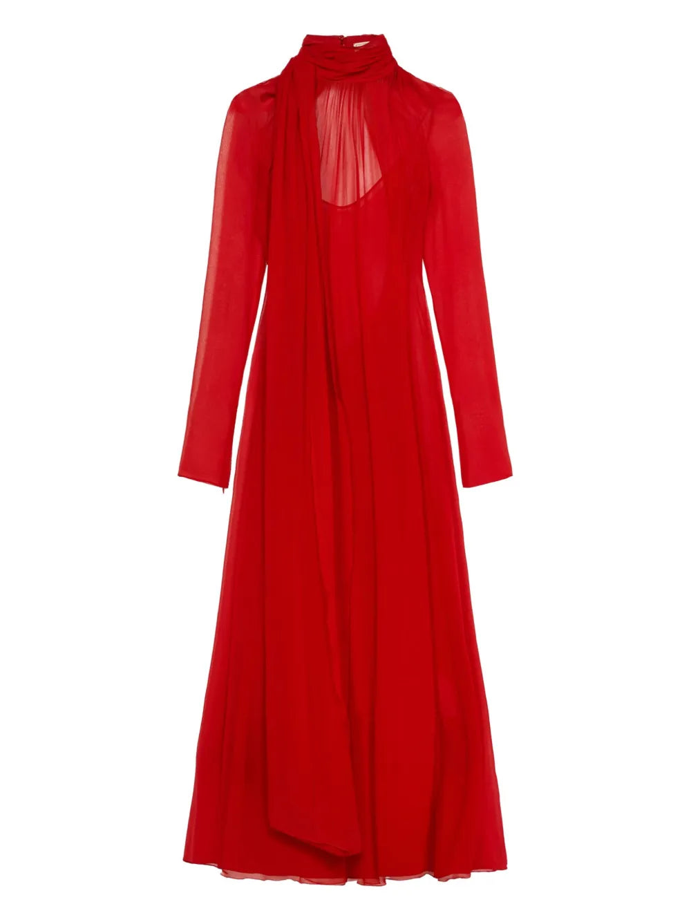 Blumarine  open-back sheer maxi dress