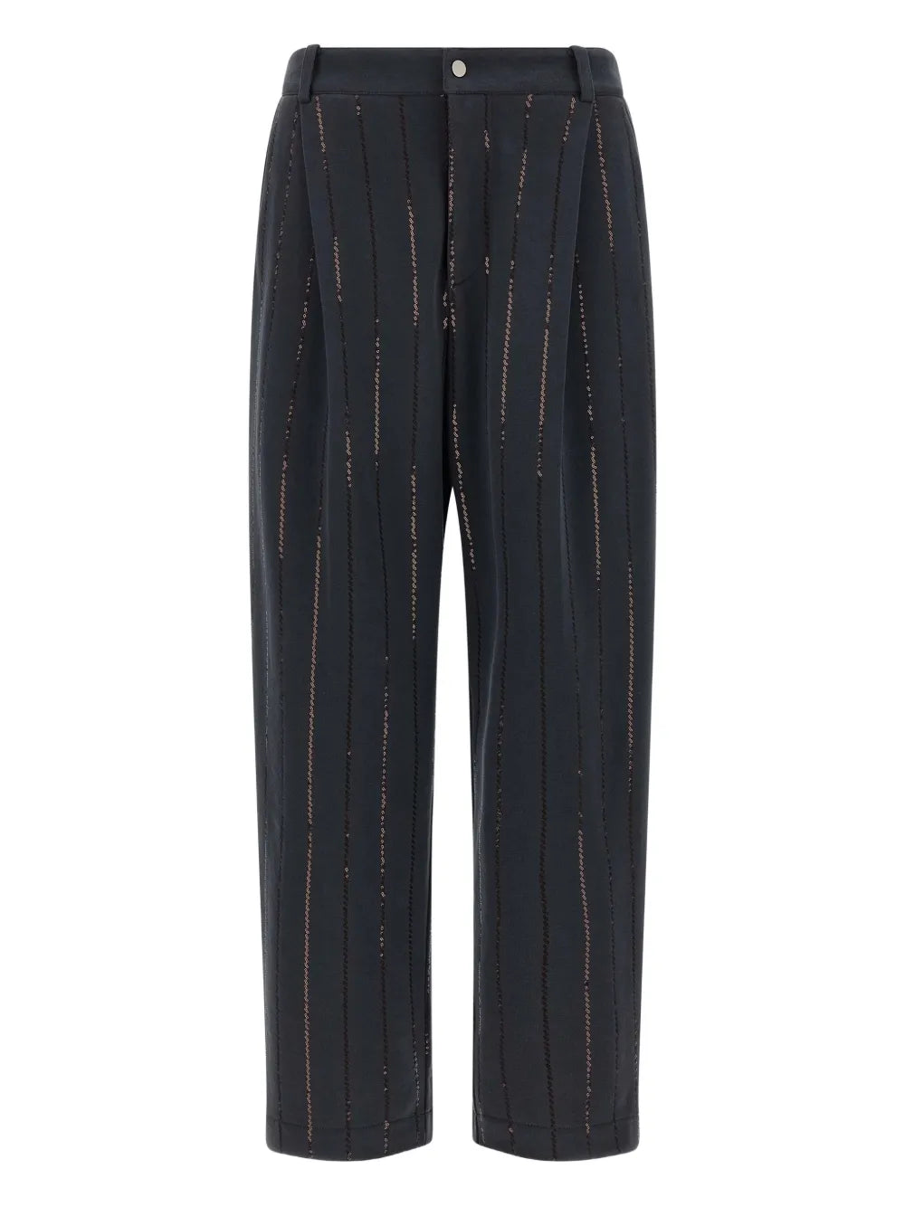 Brunello Cucinelli  sequin-striped pinstripe trousers