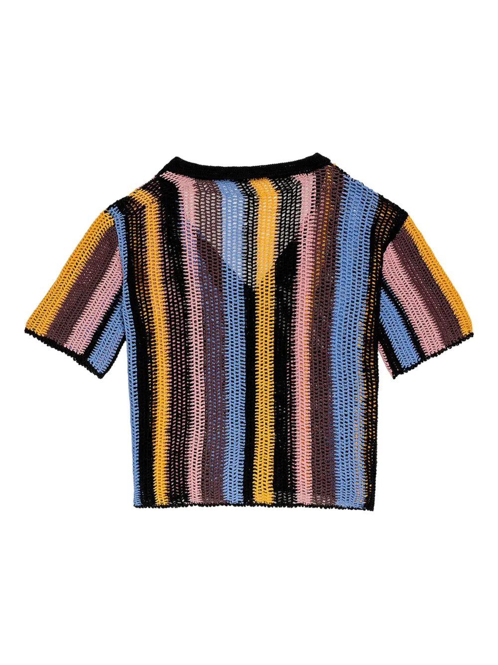 Agua Bendita  Axel stripe crochet shirt