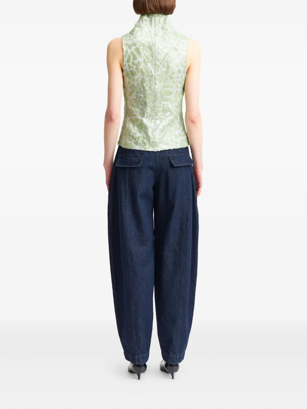 16Arlington  Acari lace sequinned top