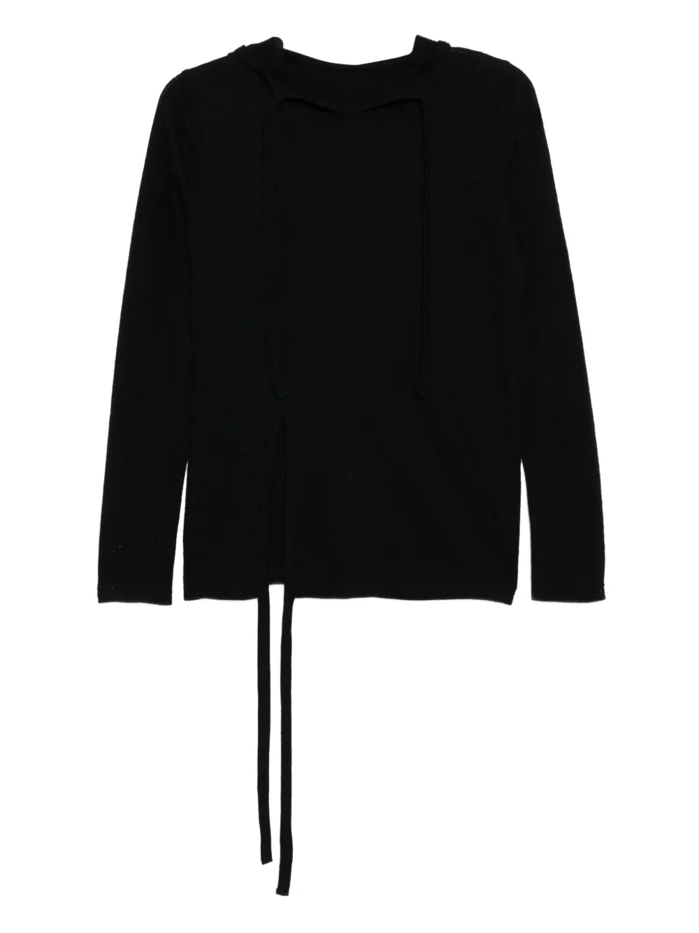 Yohji Yamamoto wool strap hoodie