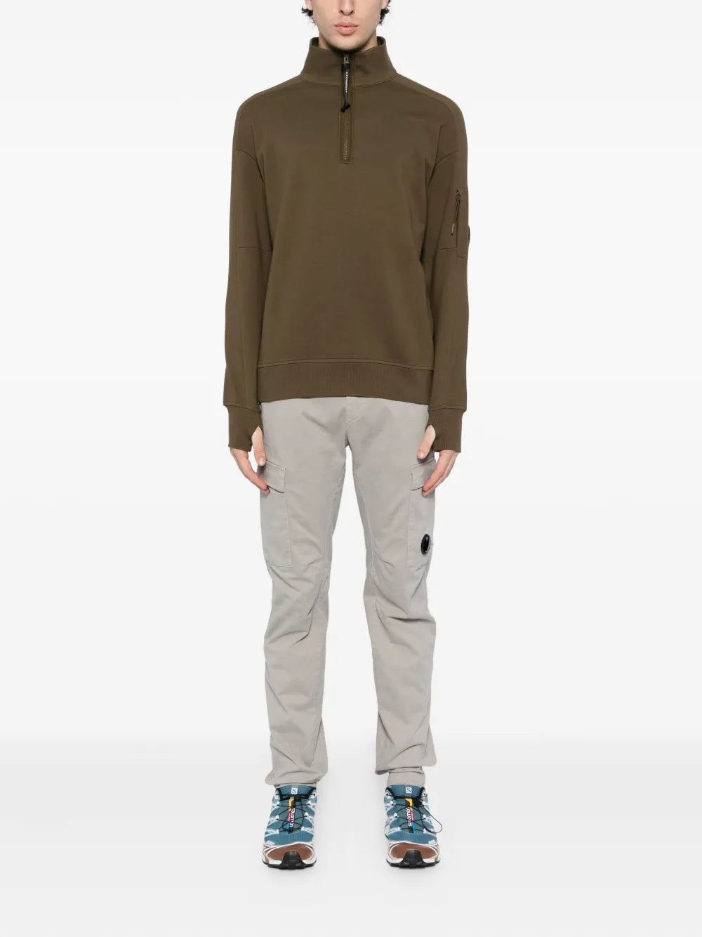 C.P. Company  logo-plaque cotton sweatshirt