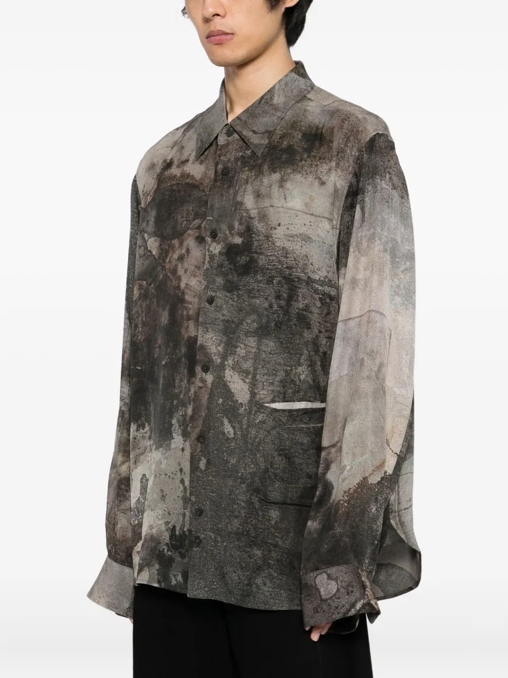 Ziggy Chen  printed silk shirt