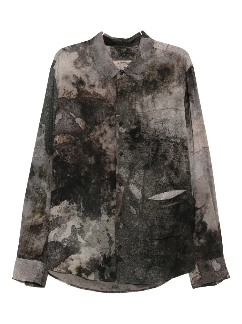 Ziggy Chen  printed silk shirt