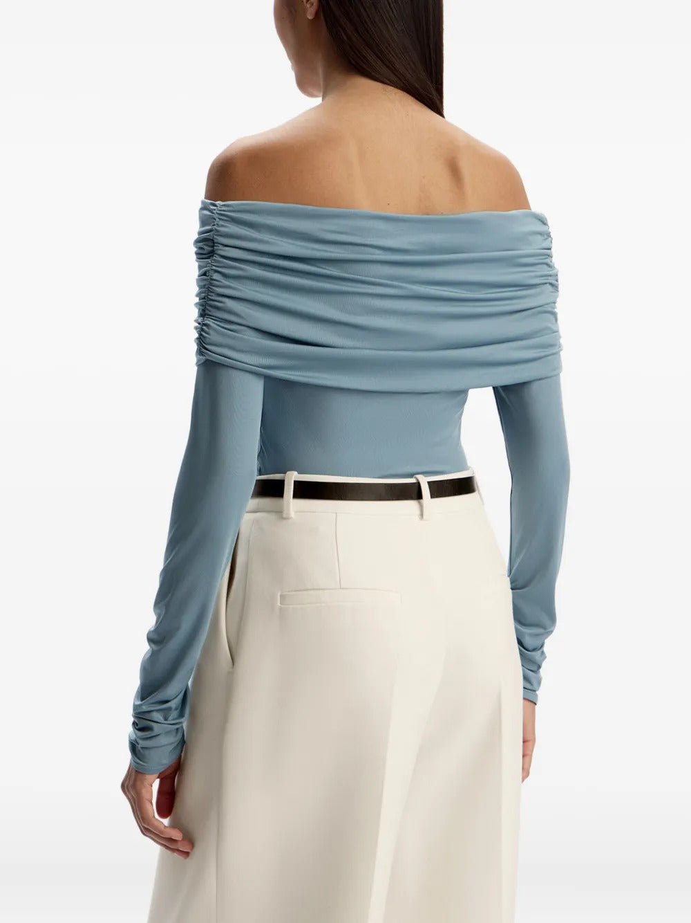 12 STOREEZ  draped off-the-shoulder top