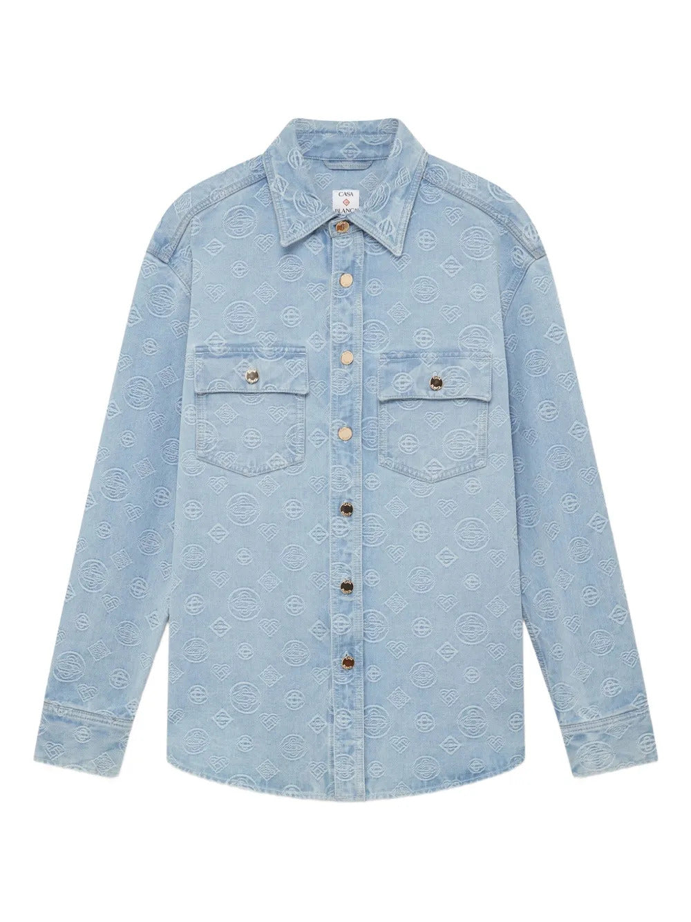 Casablanca  monogram-embroidered shirt