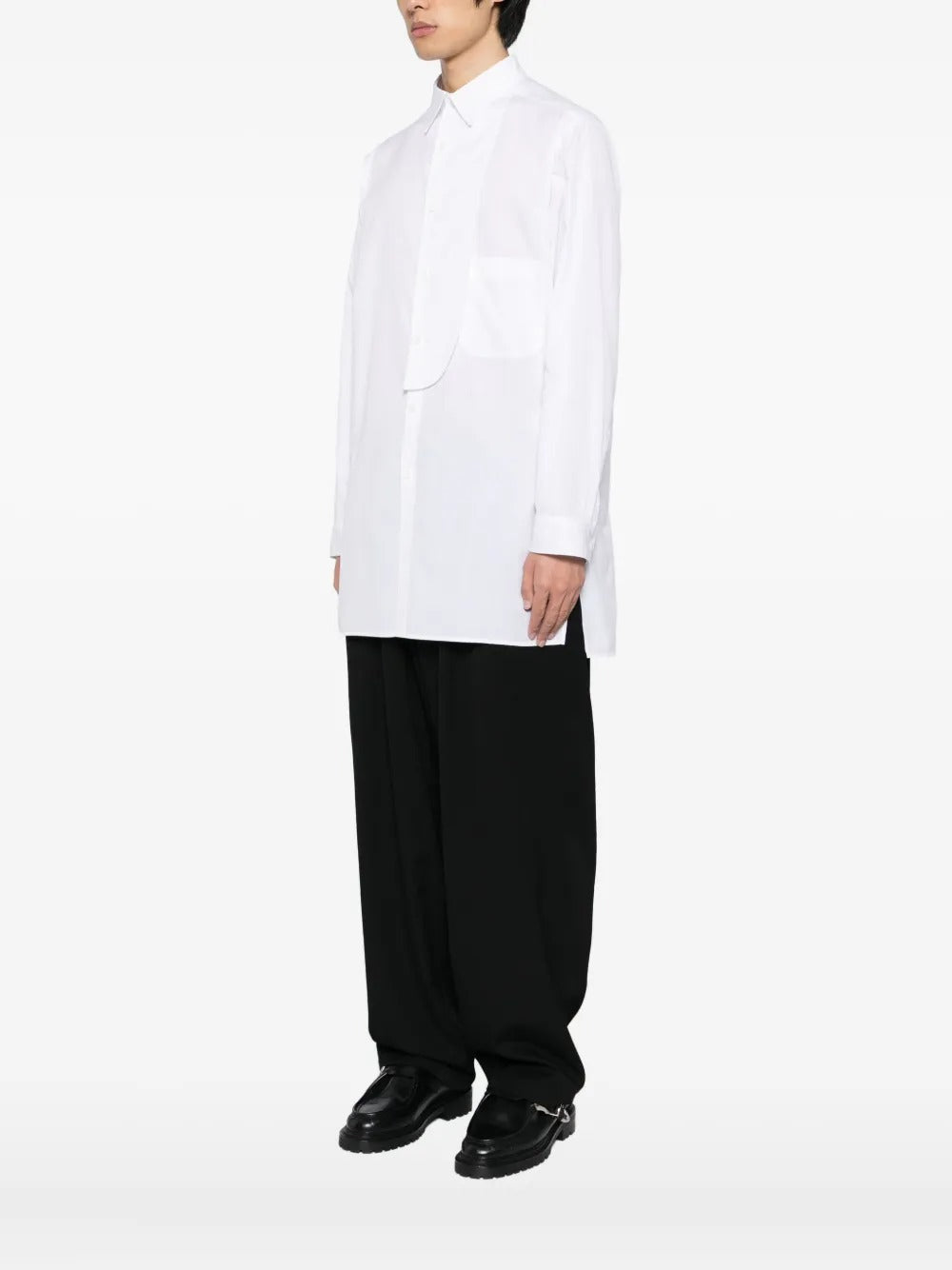 Yohji Yamamoto buttoned-up long-sleeved shirt