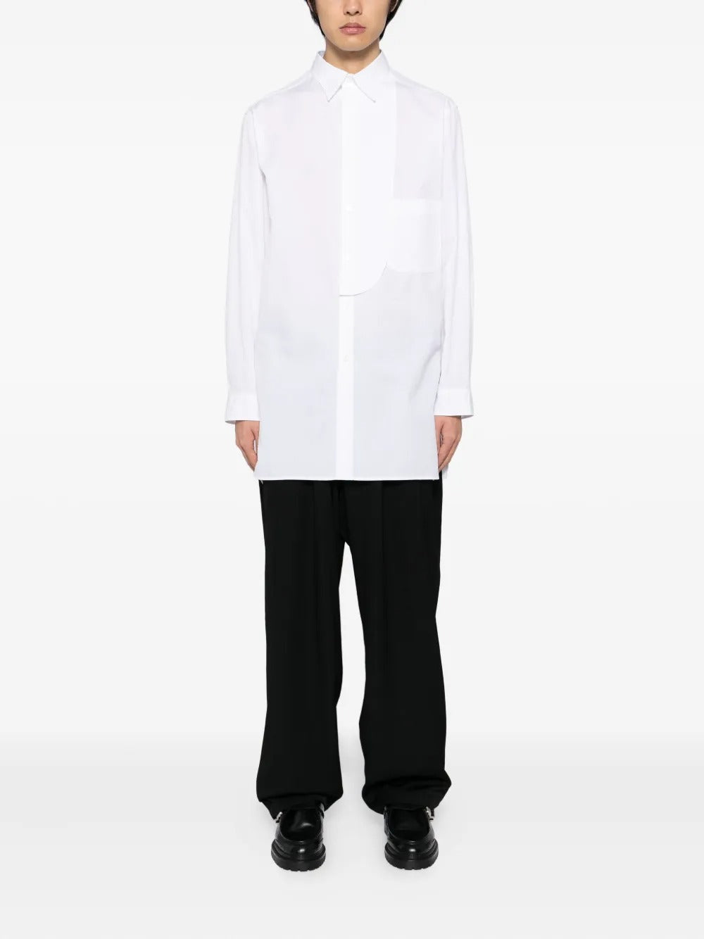 Yohji Yamamoto buttoned-up long-sleeved shirt