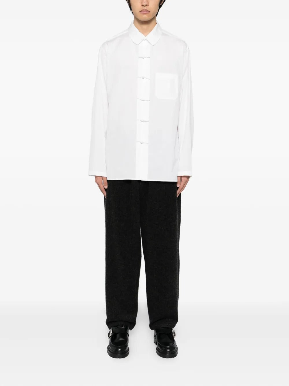 Yohji Yamamoto button-up long-sleeved shirt