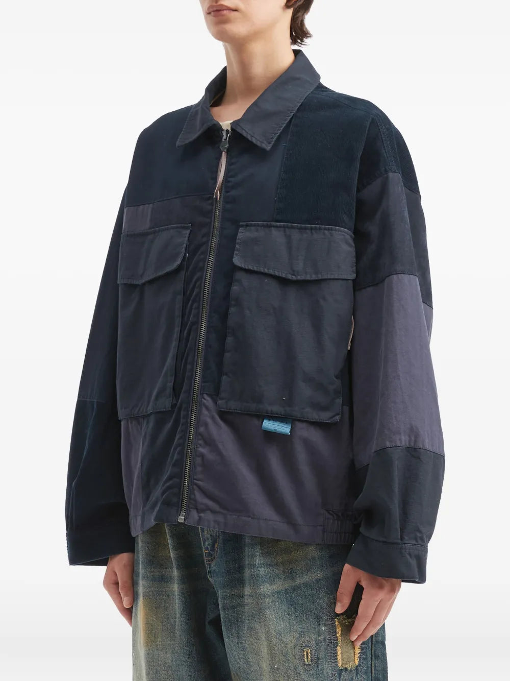 aftermaths  patchwork zip jacket