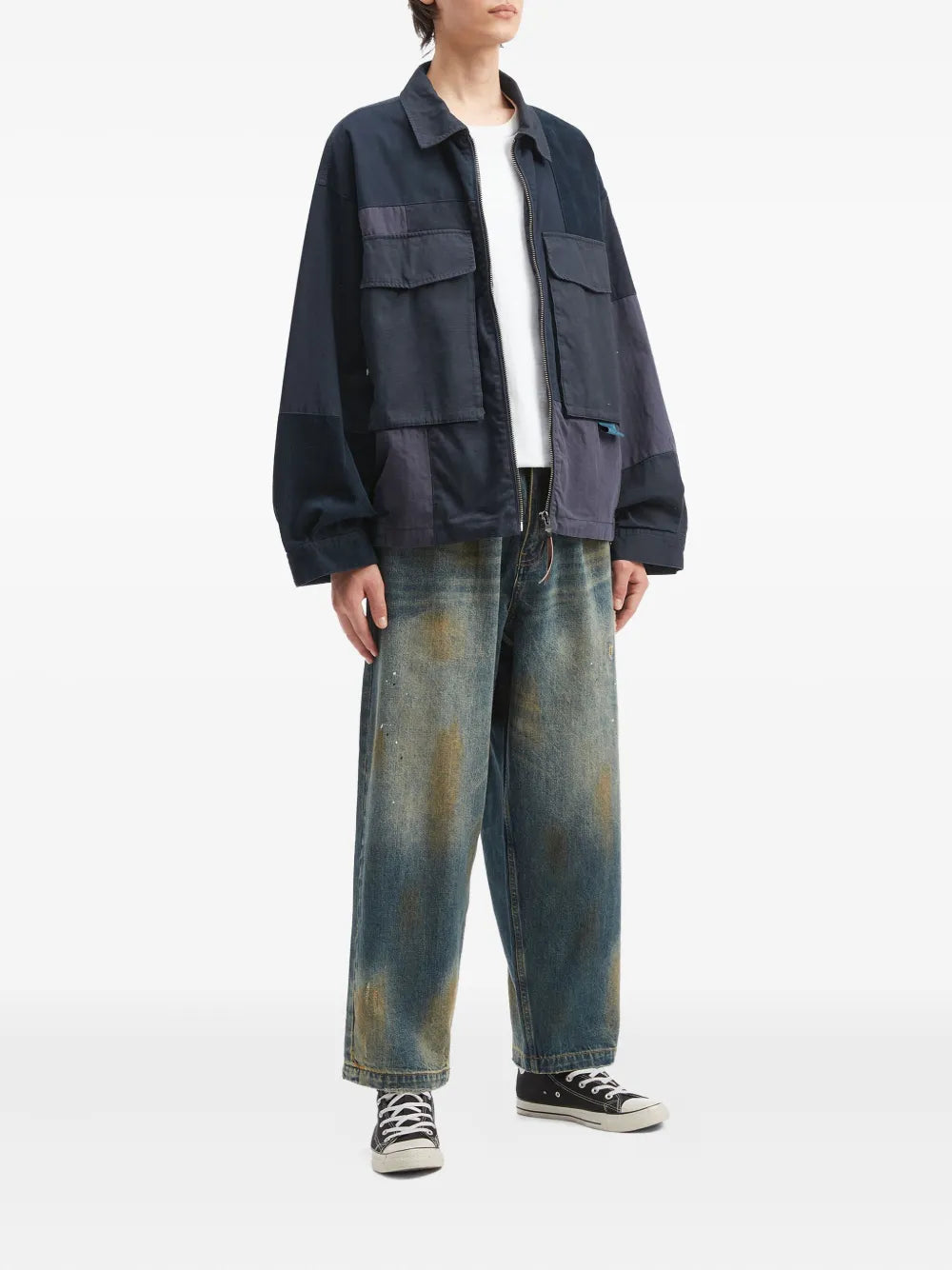 aftermaths  patchwork zip jacket