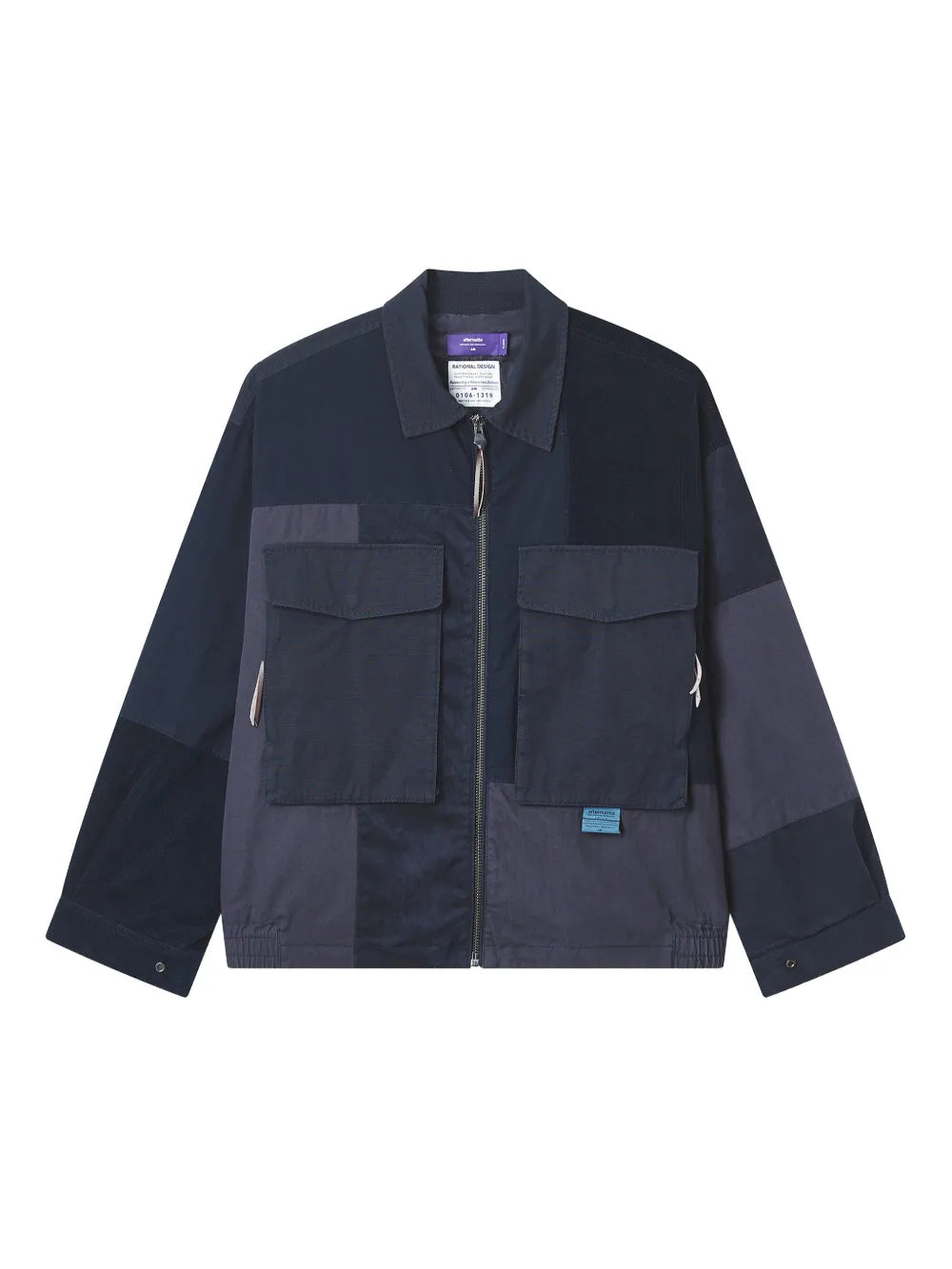 aftermaths  patchwork zip jacket