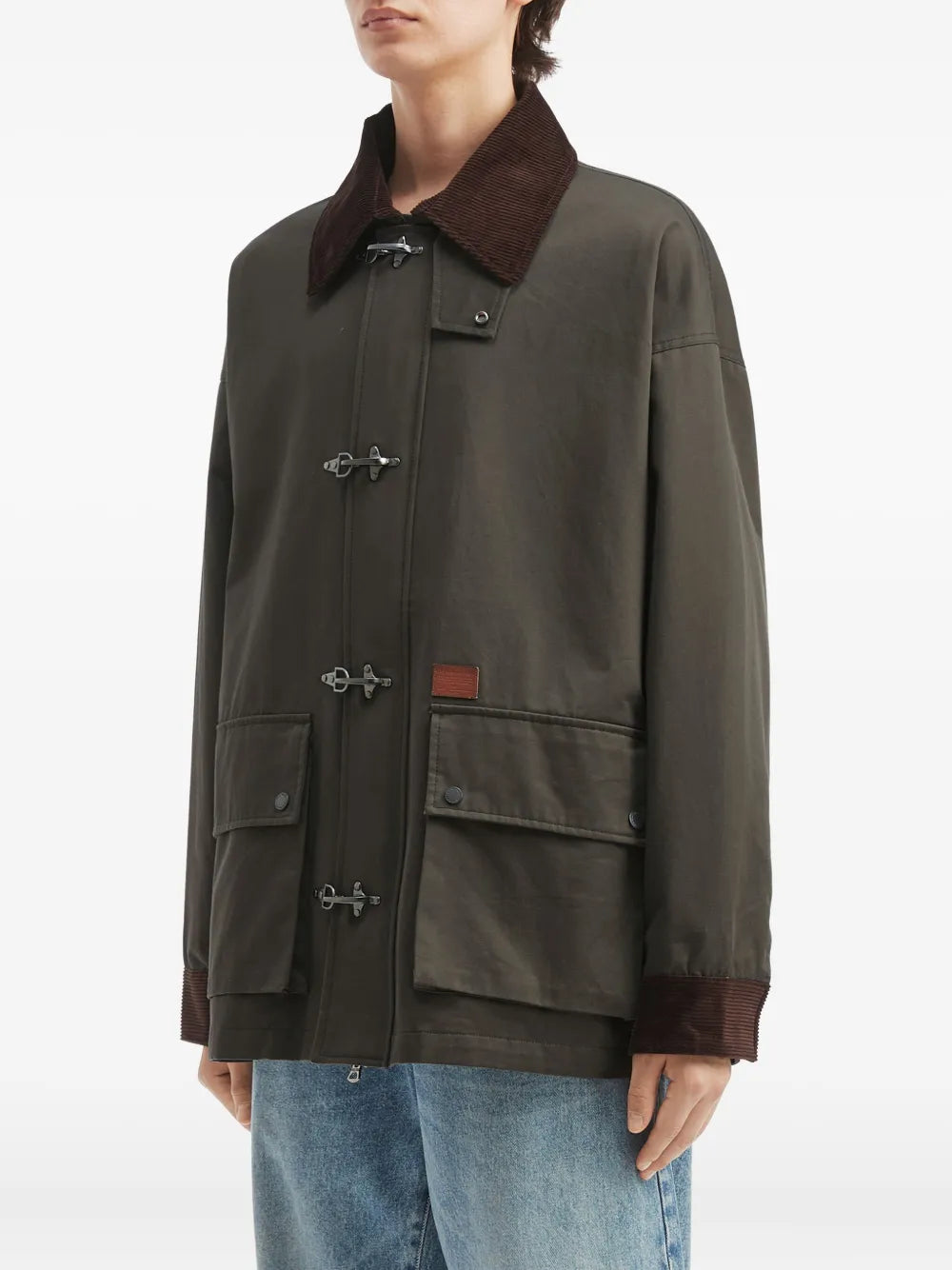 aftermaths corduroy trim pocket jacket