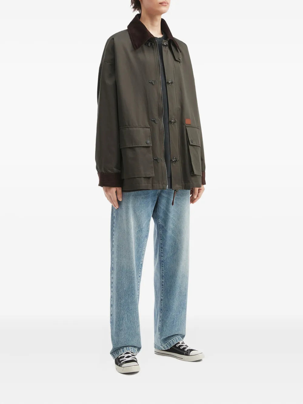 aftermaths corduroy trim pocket jacket