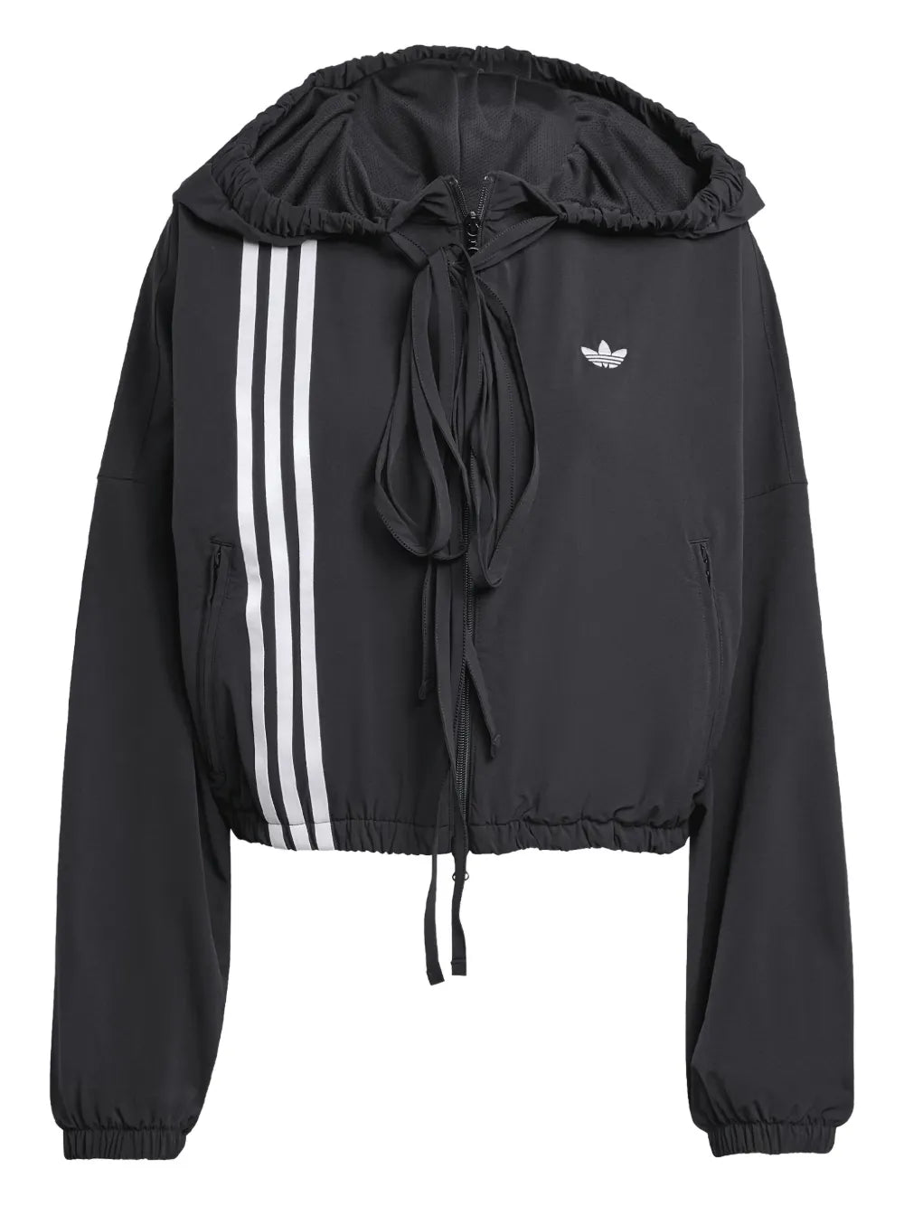 adidas  three-stripes drawstring hoodie