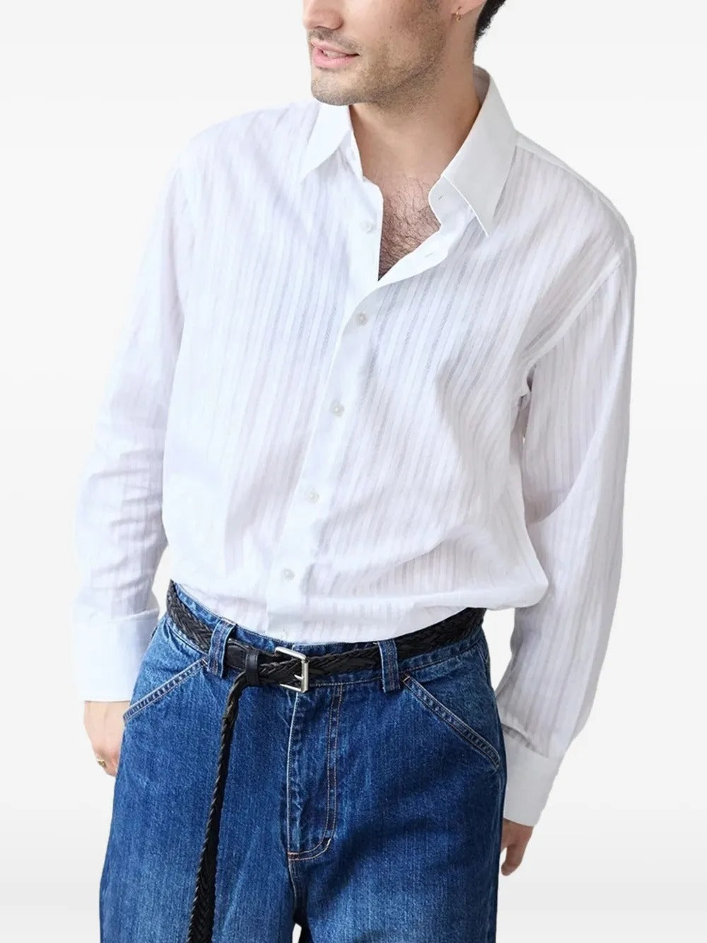 Carter Young  striped shirt