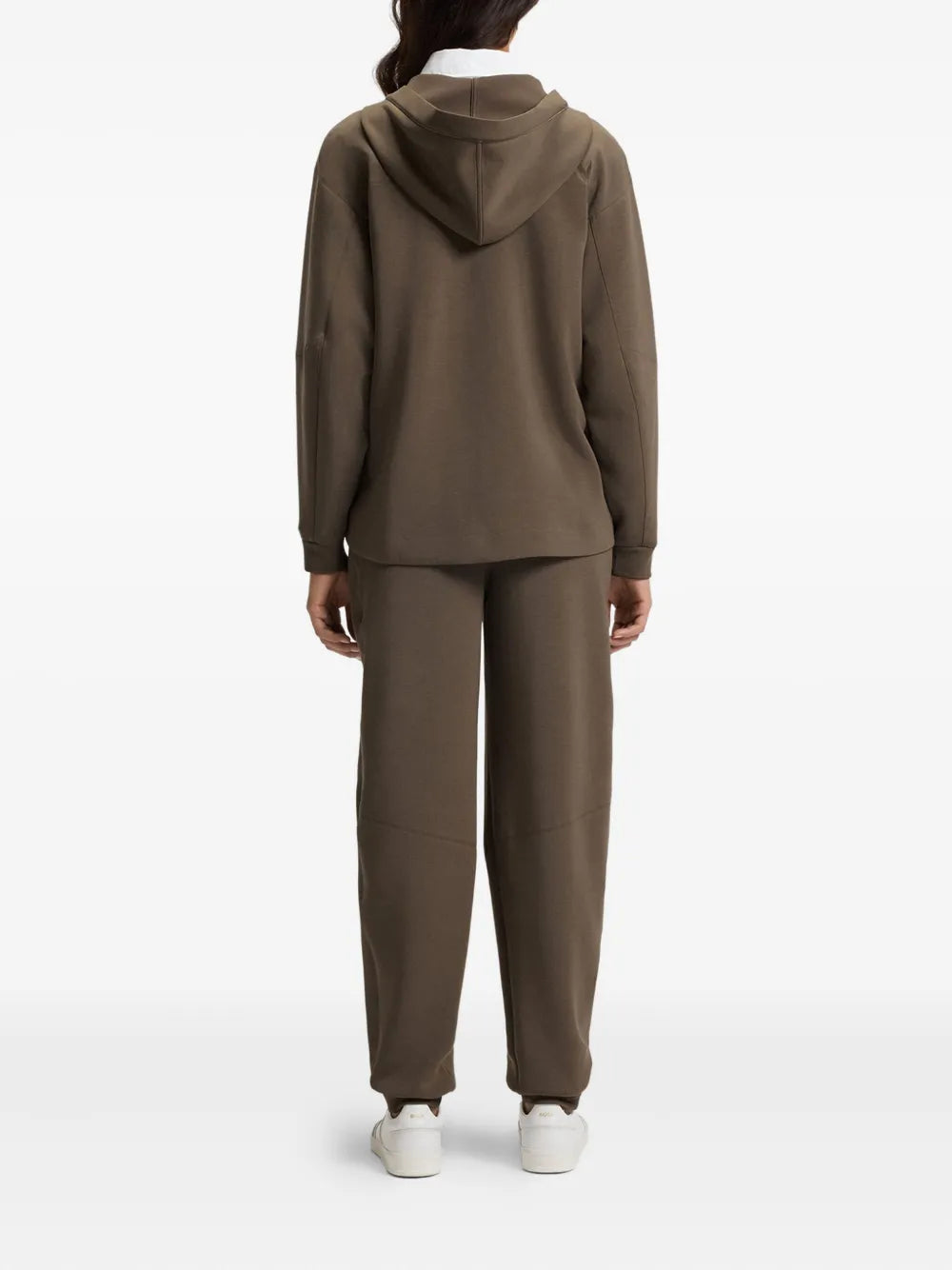 BOSS  fur-panel zip-up hoodie