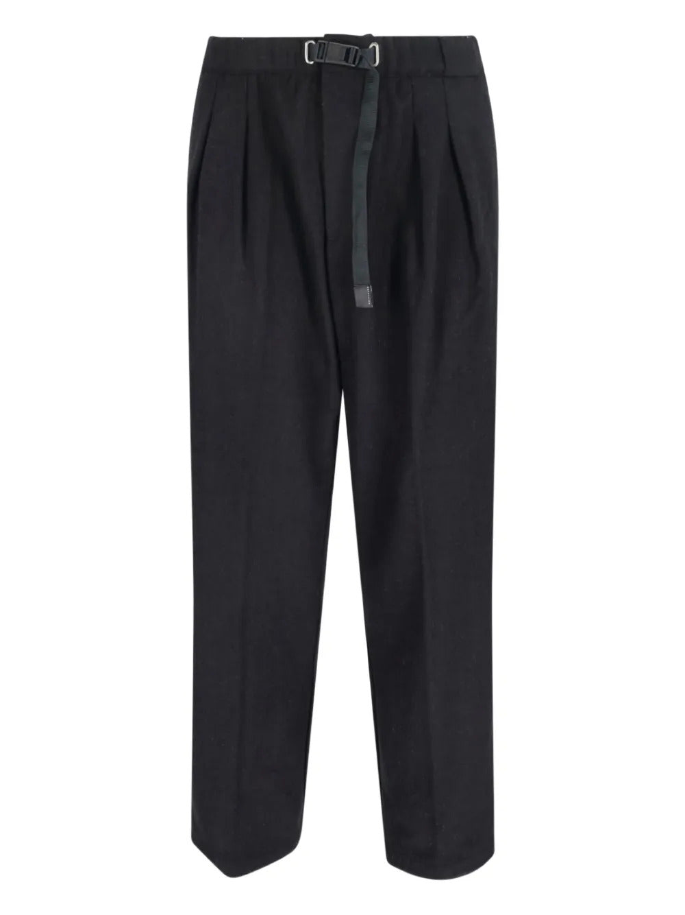 White Sand  Buckle pleated trousers
