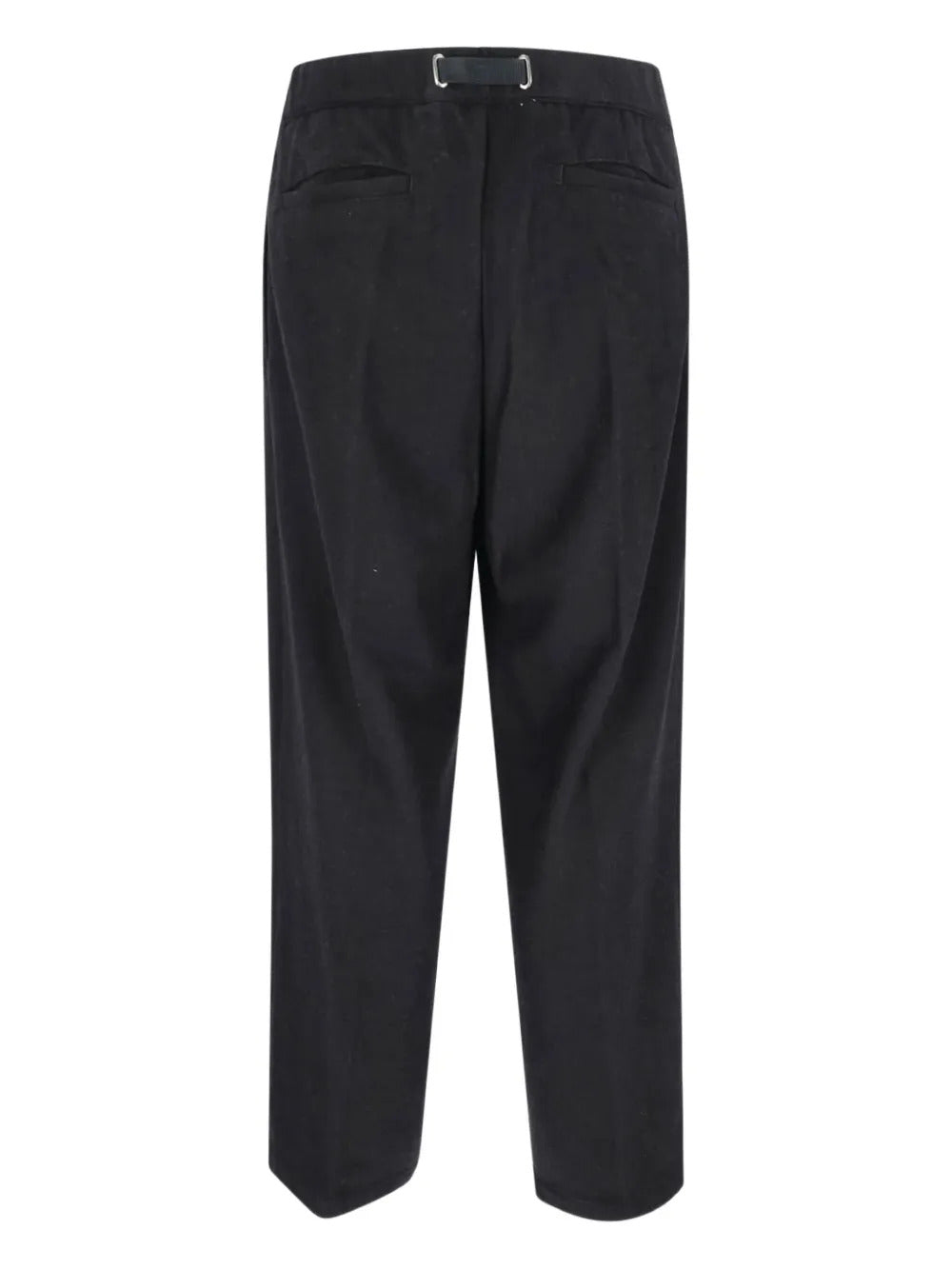 White Sand  Buckle pleated trousers