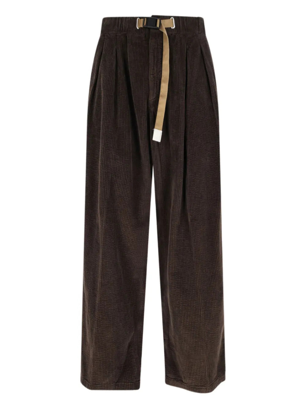 White Sand  Corduroy belted trousers