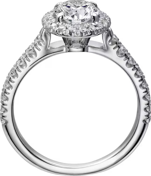 Cartier Destinée solitaire, brilliant-cut diamond, paved