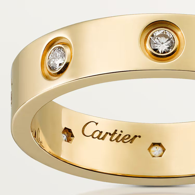 Cartier LOVE ring, small model, 8 diamonds