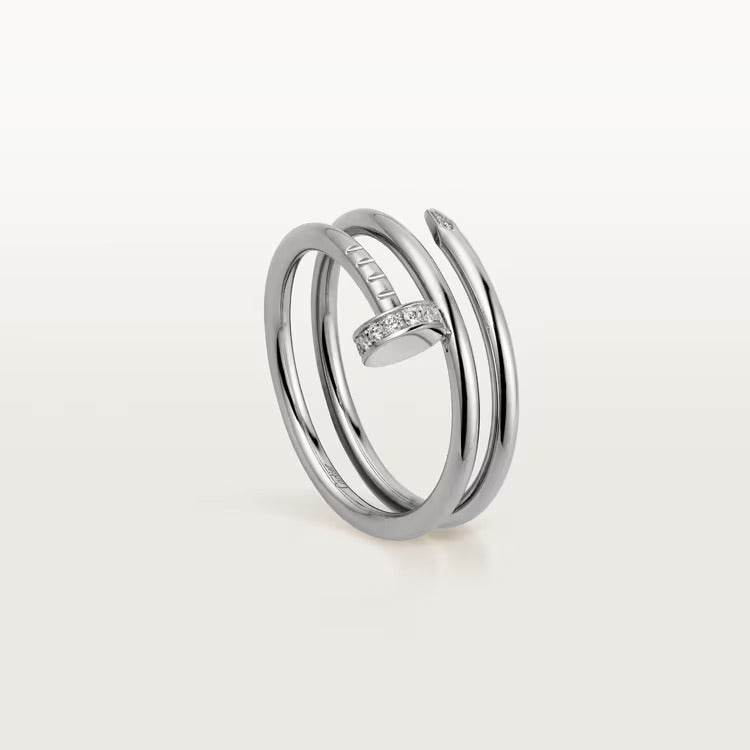 Cartier Juste un Clou ring, double, diamonds