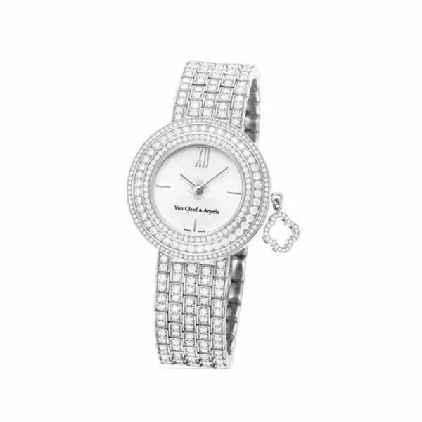 Van Cleef & Arpels Charms Series 32Mm 18K White Gold Ladies Watch