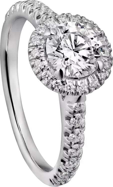 Cartier Destinée solitaire, brilliant-cut diamond, paved