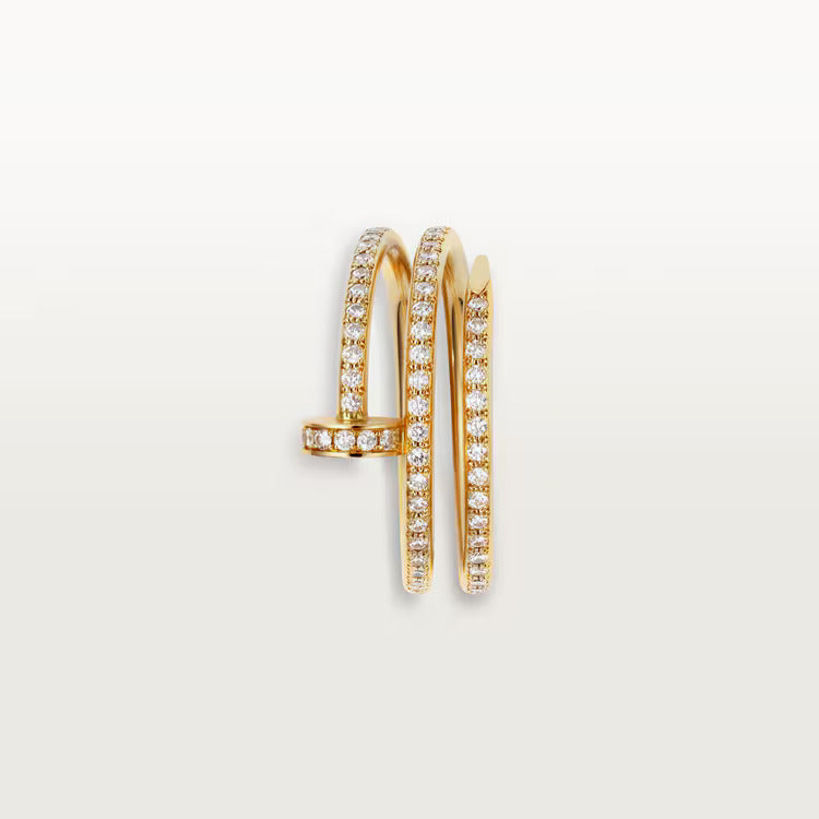 Cartier Juste un Clou ring, double, half-paved