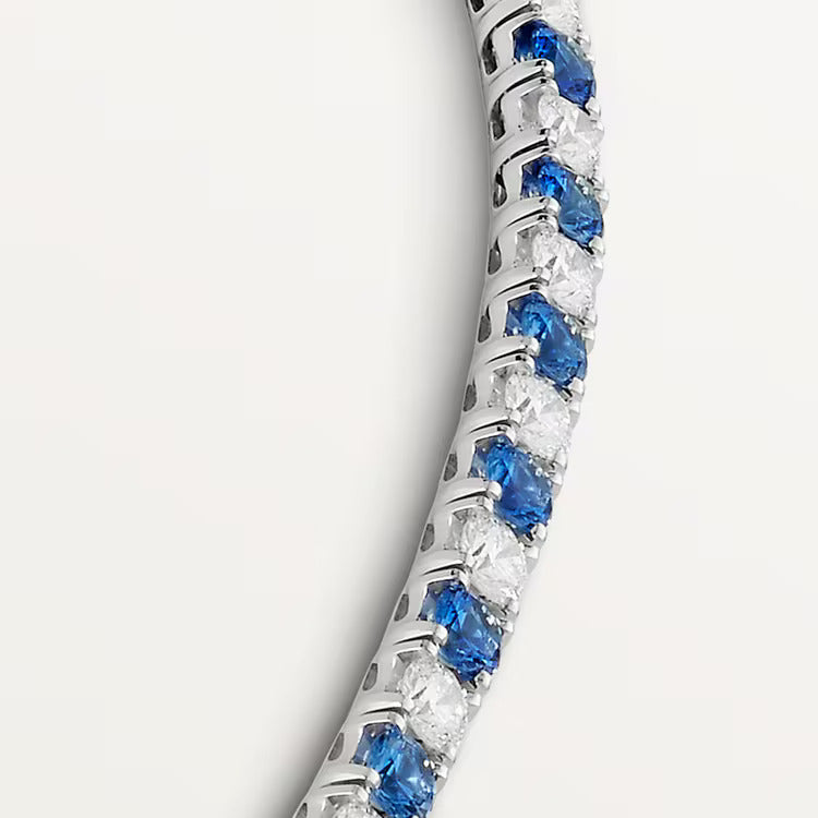 Cartier Essential Lines necklace, brilliant-cut sapphires and diamonds
