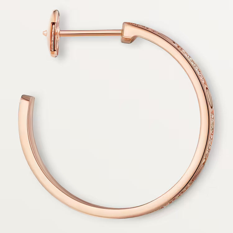 Cartier  LOVE hoop earrings, medium model, paved