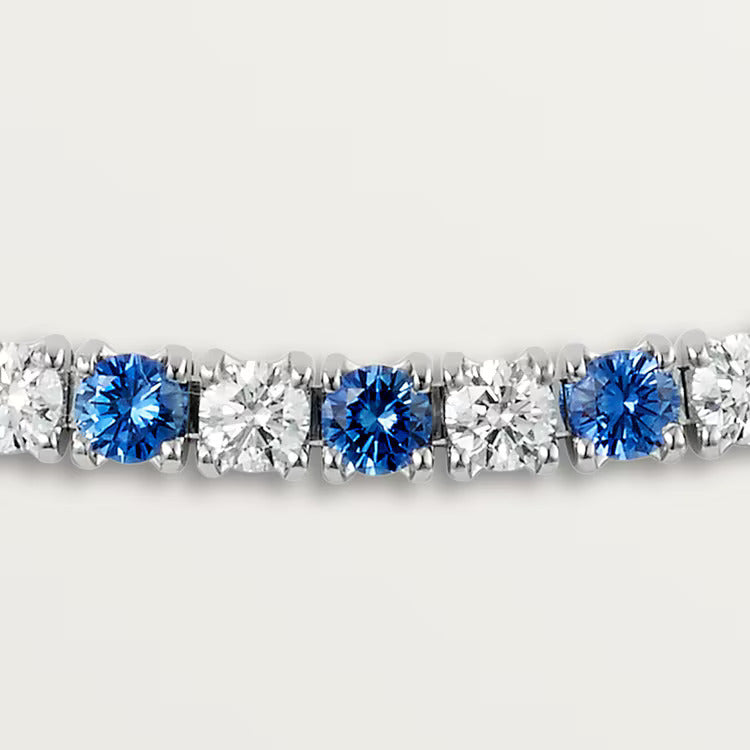 Cartier Essential Lines necklace, brilliant-cut sapphires and diamonds