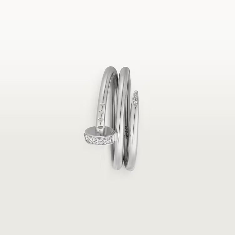 Cartier Juste un Clou ring, double, diamonds