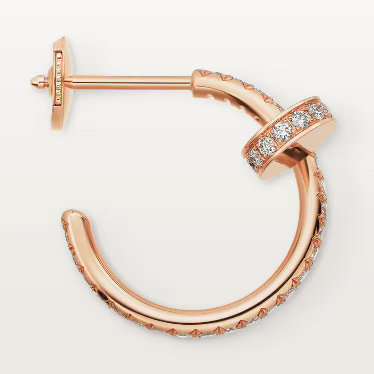 Cartier Juste un Clou hoop earrings, small model, paved