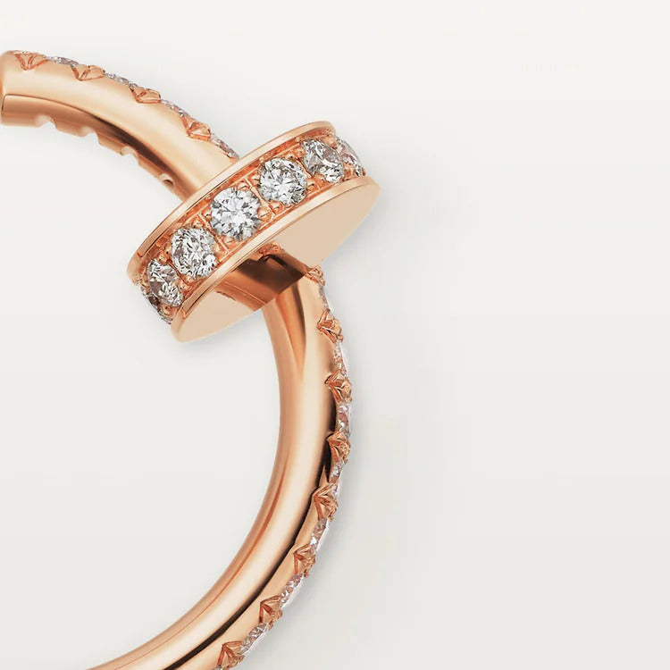 Cartier Juste un Clou hoop earrings, small model, paved