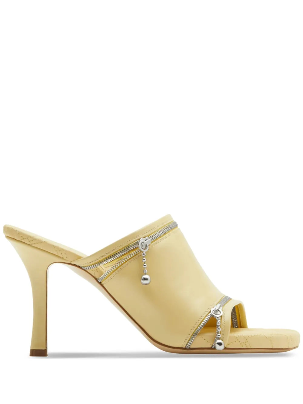 Burberry  85mm decorative-zip leather sandals